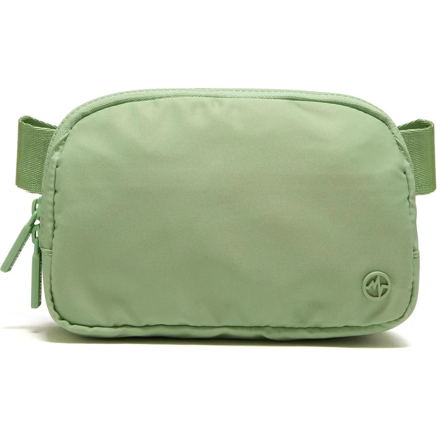 Two Way Zipper Fanny Pack Nylon Everywhere Belt Bag for Women, Water Repellent  Packs, Crossbody Bags with Adjustable Strap. (Green Asparagus)