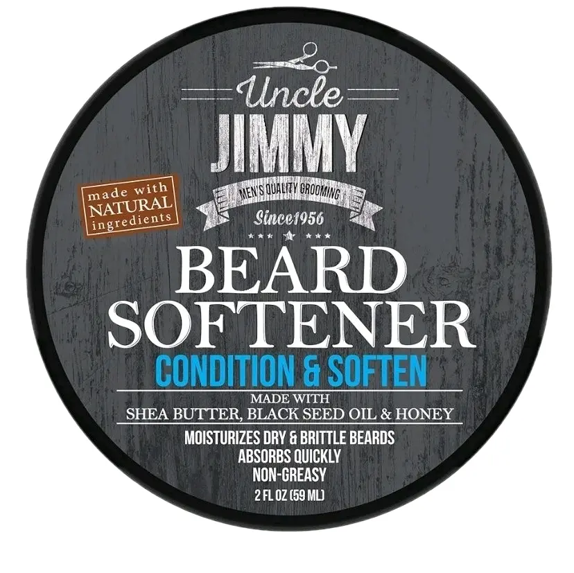 Uncle Jimmy Beard Softener Conditioning Balm for Men - Made with Natural Ingredients, Moisturizes, Smooths & Absorbs Quickly - Comfort, Hair Care