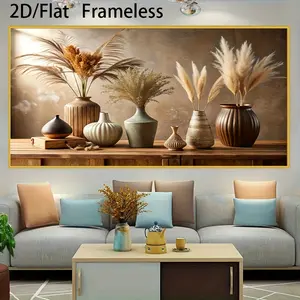 Wooden Framed Canvas Painting2d/flat 1-PC Living Room Modern Art Home Decoration Vintage Ceramic Jar Farmhouse Design canvas Poster Wall Art Printing Bedroom Decoration Realistic Poster Room Art Decoration Gift Wrapped in canvas