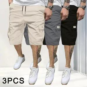 Men's cargo shorts, diagonal pockets, versatile casual wear, everyday wear men's shorts