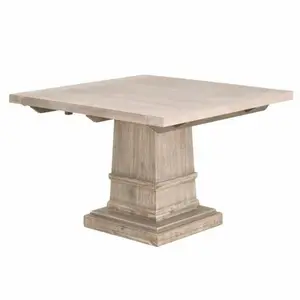 44-64" Solid Wood Square Extendable Dining Table