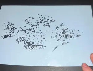 3 Pack mylar reusable airbrushing lure stencils/ crappie/ large mouth bass/small mouth bass