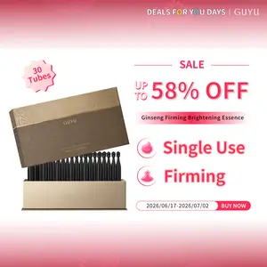 GUYU Ginseng Firming Brightening Essence 30/60 Tubes, each 1.5ml, Collagen Peptide Compound K Serum, Erase wrinkles finelines, Anti-aging Moisture Hydrating Nourishing Radiance Glowing Skin Repair single use #summerwins #dealsforyoudays #summeressentials