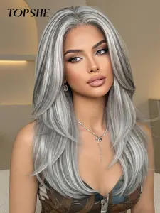 Elegant Long Curly Lace Wig, Breathable Hand-Woven Hairpiece, Natural Look, Perfect for Christmas & Festive Occasions, Glueless Curly Wig