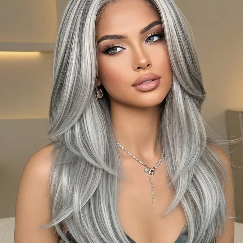 Elegant Long Curly Lace Wig, Breathable Hand-Woven Hairpiece, Natural Look, Perfect for Christmas & Festive Occasions, Glueless Ready To Wear Wig, Glueless Curly Wig, Loose Wave Wigs, No Glue Wig