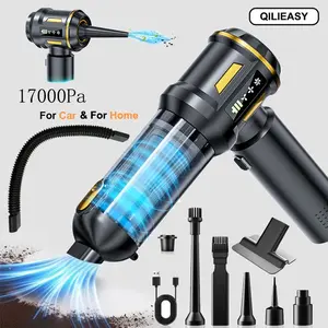 17000pa Strong Cleaner Battery, 4-In-1 Lightweight Blower & Vacuum, LED Display and USB Charging, Ideal for Car Home Pet Hair Cleaning, USB Rechargeable Vacuum