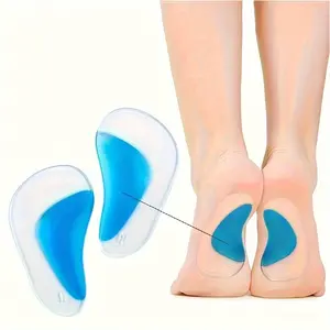 3 Pairs Gel Insoles Arch Support for Flat Feet Self Adhesive Cushions Unisex for Women Cross Training