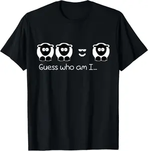 100%cotton Cool Guess Who Sarcastic T-shirt Black Sheep Family Tshirt T-Shirt