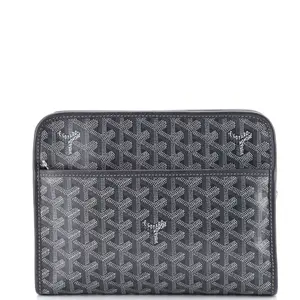 Pre-owned Goyard Canvas Coated Clutches & Wristlets Jouvence Toiletry Pouch Coated Canvas MM by Rebag