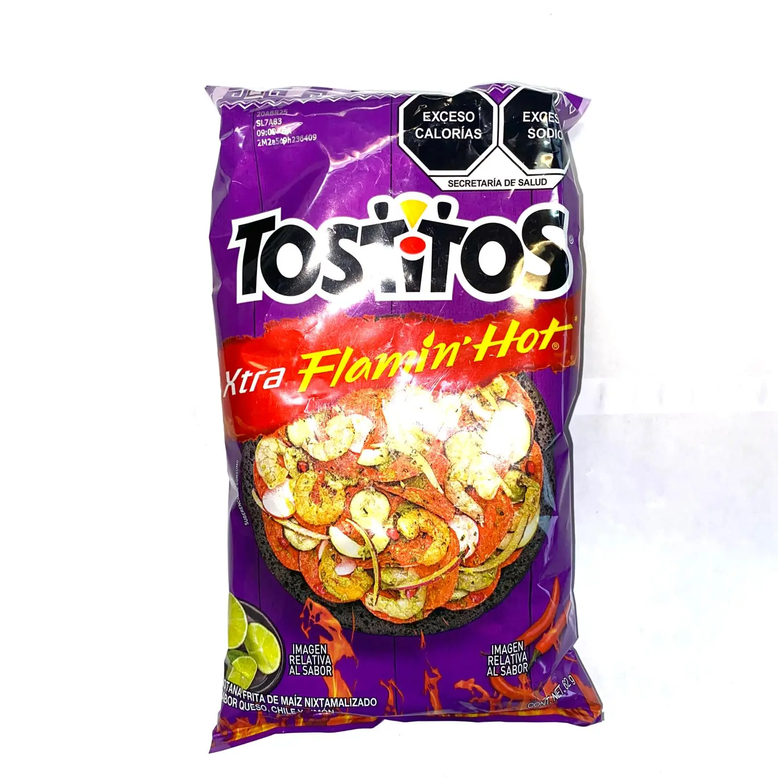100 BAGS - TOSTOS FLAMIN' HOT - 62 GRAMS PER BAG