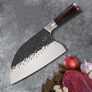 Stainless Steel Slicing Tool with Wooden Handle, Household Kitchen Gadget for Cutting Meat and Bones, Women's Kitchen Cutting Tool