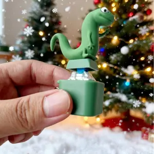Lizard Button Keychain Press to Make a Sound Relieve Stress Fun Gift Halloween Gift Green Design with Keychain Christmas Gift - Snake
