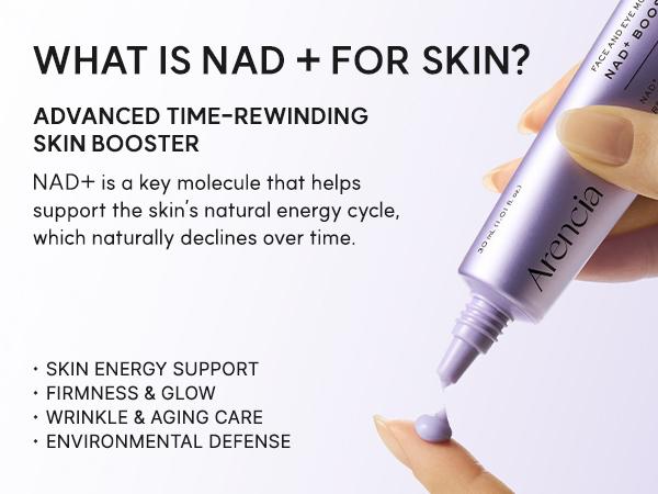 NAD+ Time-Rewind Booster Shot, Firming & Revitalizing Serum with 5% NAD+ Complex, Peptides & Resveratrol, 1.01 fl. oz. NAD+ Time-Rewind Booster Shot, Firming & Revitalizing Serum with 5% NAD+ Complex, Peptides & Resveratrol, 1.01 fl. oz.
