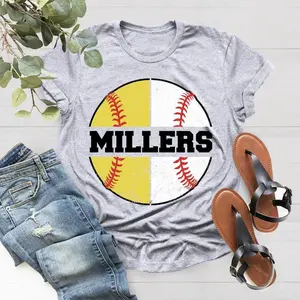 Custom Softball and Baseball Shirt, Personalized Mom Baseball Shirt, Mom of Both, Mom Softball Shirt, Mom of Both Sports Shirt, Mom Shirt