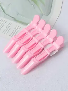 Simple Plain Plastic Non-slip Hair Clips, 5pcs/set Durable Material Casual Daily Hair Styling Tool, Styling Holder, Hair Salon Accessories, Hair Claws Set