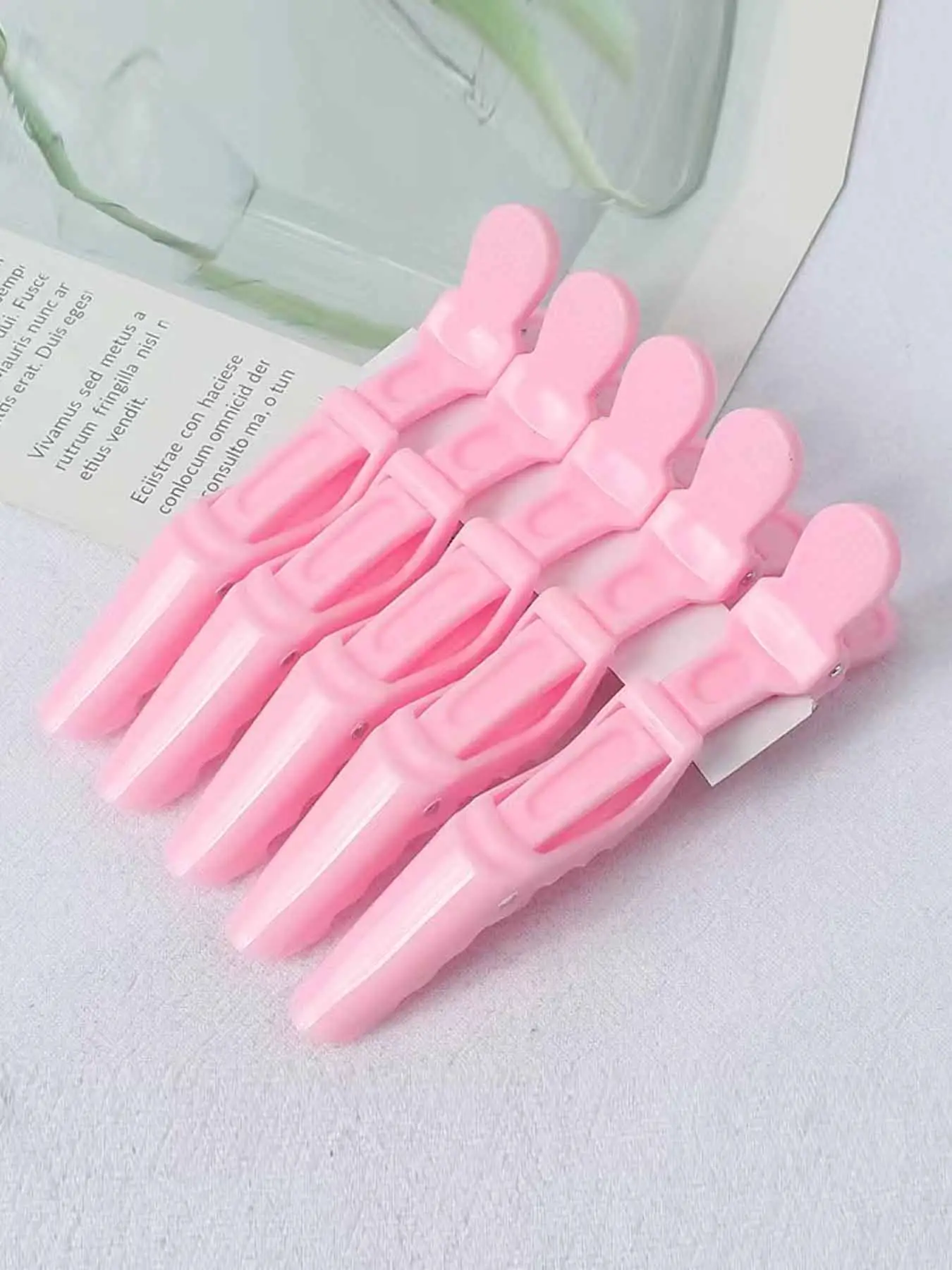 Simple Plain Plastic Non-slip Hair Clips, 5pcs/set Durable Material Casual Daily Hair Styling Tool, Styling Holder, Hair Salon Accessories