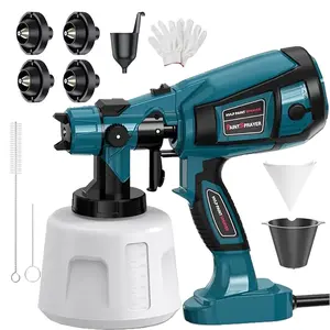 Paint Sprayer 1000W High Power Electric Spray Paint with Adjustable Spray Width Knob,1400ML Container,4 Nozzles 3 Patterns,Easy to Clean for Furniture Cabinets House Painting