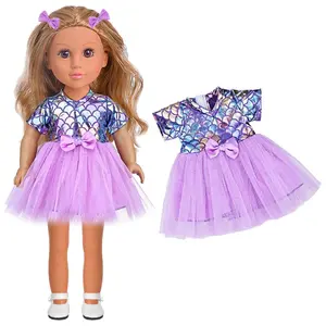 Fashion Doll with Accessories, 1 Count 18 Inch Princess Doll with Purple Dress, Dolls for Girls, Birthday and Holiday Gift Options