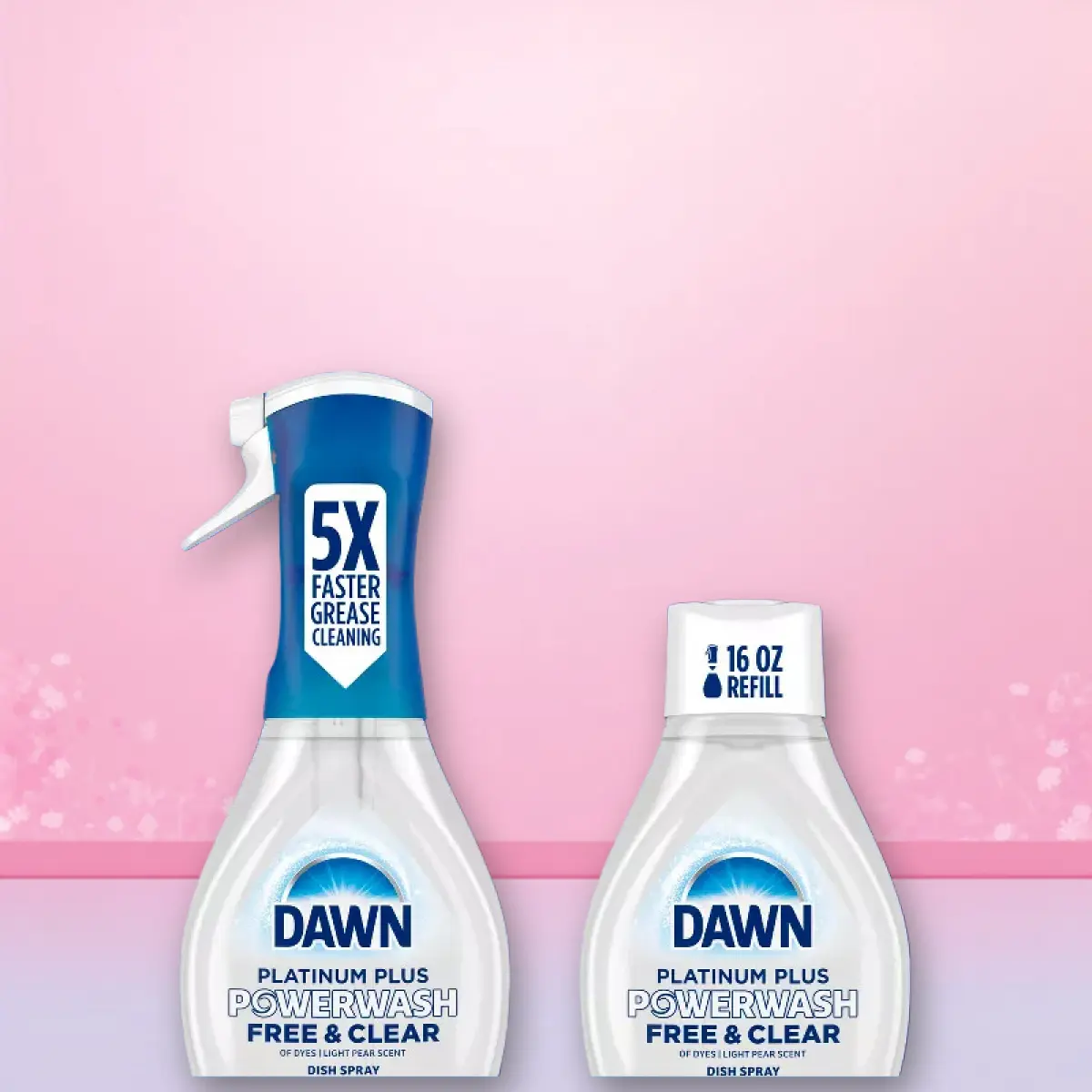 Dawn Platinum Powerwash Spray Free & Clear Refill 16fl oz - Powerwash Spray Refill, Free & Clear, 16fl oz, for Dishwashing, Concentrated, Eco-Friendly