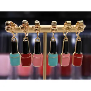 Nail Polish Clip On Earrings
