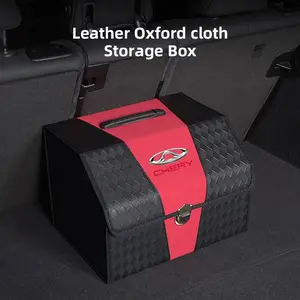 Foldable Car Trunk Leather Storage Box Stowing For Chery Tiggo 8 9 7 5 5X 3X Arrizo 8 5 Fulwin T9 A8 T8 T10 T6 A9 E05 Omodas Amulet Eastar QQ E5 E3 A5 A3 A1