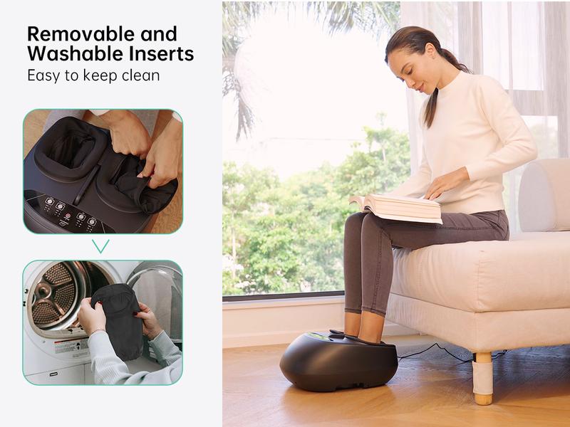 Snailax Foot Massager with Heat, Remote Control, Shiatsu Heated Foot Massager Machine with Deep Kneading, Rolling, Compression, Vibration Therapy Device Adjustable Snailax Foot Massager with Heat, Remote Control, Shiatsu Heated Foot Massager Machine with Deep Kneading, Rolling, Compression, Vibration Therapy Device Adjustable