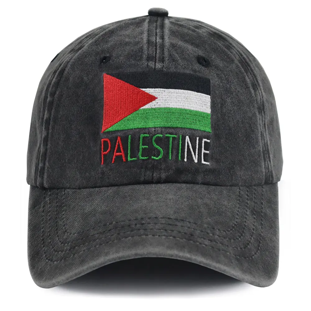 Cotton Dad Hat with Palestine Flag Embroidery, Unisex Baseball Cap for Men & Women, Breathable with an Adjustable Buckle Closure, Adjustable Buckle Adapts To Your Head, Buckled Hats, Casual Daily