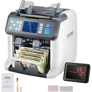 VEVOR Money Counter with UV, MG, IR, DD Detection for USD EUR, Plus Addition Batch Capabilities, Big LCD External Display IncludedVEVOR Super Brand Day