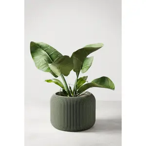 Orbis Planter - Sculptural Round Pot with Vertical Texture