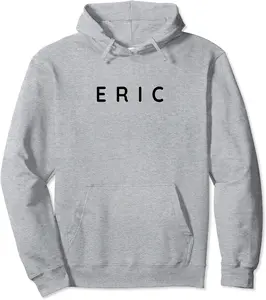 'Eric' Personalized Name / Modern Font / Contemporary Design Pullover Hoodie - Jenniferlau Shop 73B0C6H3T2F8