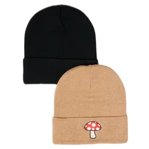 Mushroom Embroided Beanie Set (2pc)