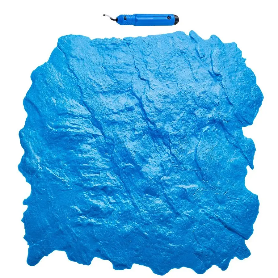 Bluedealsforyoudays Durable Polyurethane Concrete Stamp Mat, 24x24 in Seamless Slate Stone Texture Mold, Outdoor Patio Floor Imprint Tool