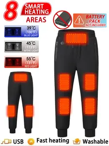 Men's Casual Solid Color Drawstring Cotton Pants, Winter Warm Fitted Thermal Wear, One-Piece Cold Protection Clothing