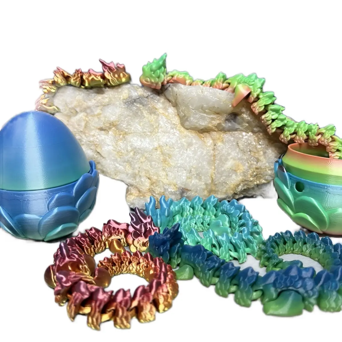 Mini Kaida With Egg Dragon Figurine decor Fidget