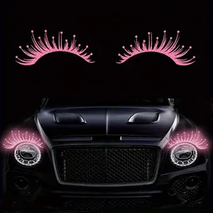 Reflective Eyelash Car Light Stickers, Vinyl Decals for Front Lights, Truck Bumper Decoration, Waterproof DIY Fashion Stickers