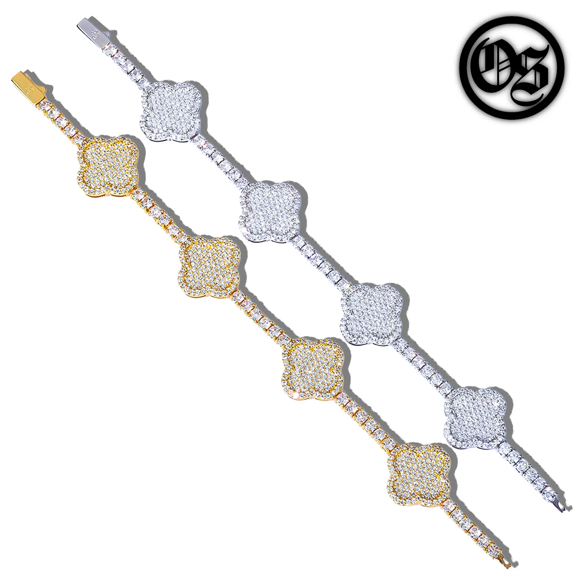 OTHERSIDE Tennis Clover Bracelets - Silver & Gold