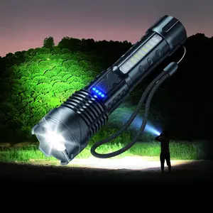 New LED Flashlights Rechargeable High Lumens Super Bright Handheld Flash Light for Home Emergencies Camping