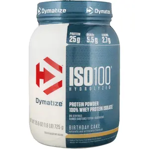 Dymatize ISO100 Hydrolyzed Whey Protein Isolate Powder | Gluten Free | Low Carb, Low Fat & Low Lactose | Premium Protein Powder, Fitness, Supplement Milk