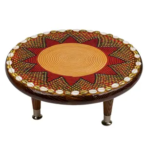 Handcrafted Ethiopian Rekebot – Red & Gold Sunburst Design Handcrafted Ethiopian Rekebot – Red & Gold Sunburst Design