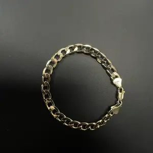 Cuban Link Bracelet 14k Gold Plated