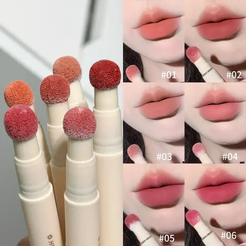 HERORANGE 6-Piece Velvet Matte Lip Crayon Cosmetic Set - Waterproof Makeup Products, Long-Lasting Creamy Peach Nudes, Non-Drying, Color Correcting, Alcohol-Free, Ammonia-Free, Hydrating Lip Care, All Skin Types, Fall Halloween Gift, 24-Month Shelf Life