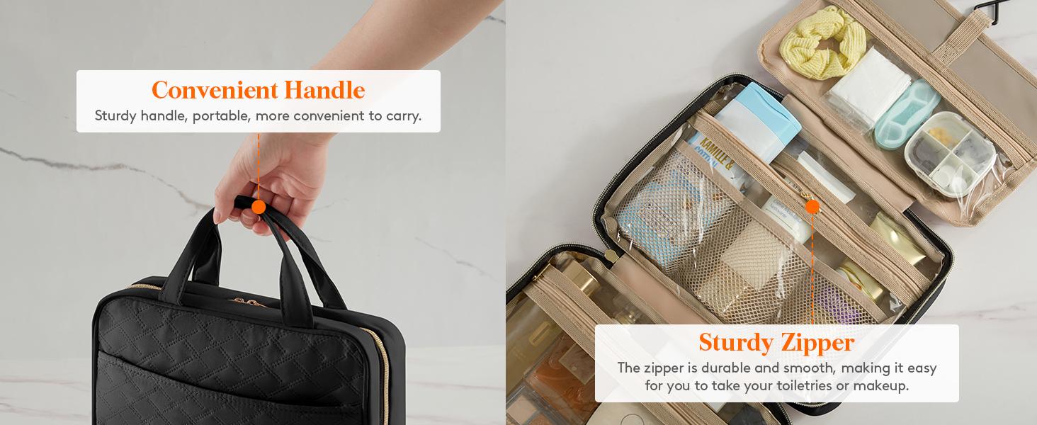 Lifewit Travel Toiletry Bag, Large Hanging Makeup Organizer, Transparent Cosmetic Bag with Hook for Full Size Bottles Lifewit Travel Toiletry Bag, Large Hanging Makeup Organizer, Transparent Cosmetic Bag with Hook for Full Size Bottles