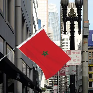 1pc Large Morocco National Flag - 90x150cm Durable Polyester with Vibrant Digital Printing - Authentic Representation of the Kingdom of MA MAR