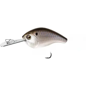 13 Fishing Jabber Jaw Hybrid Squarebill Crankbaits Spinning with HD Holographic Eyes & VMC Premium Hooks  Black Back Shad