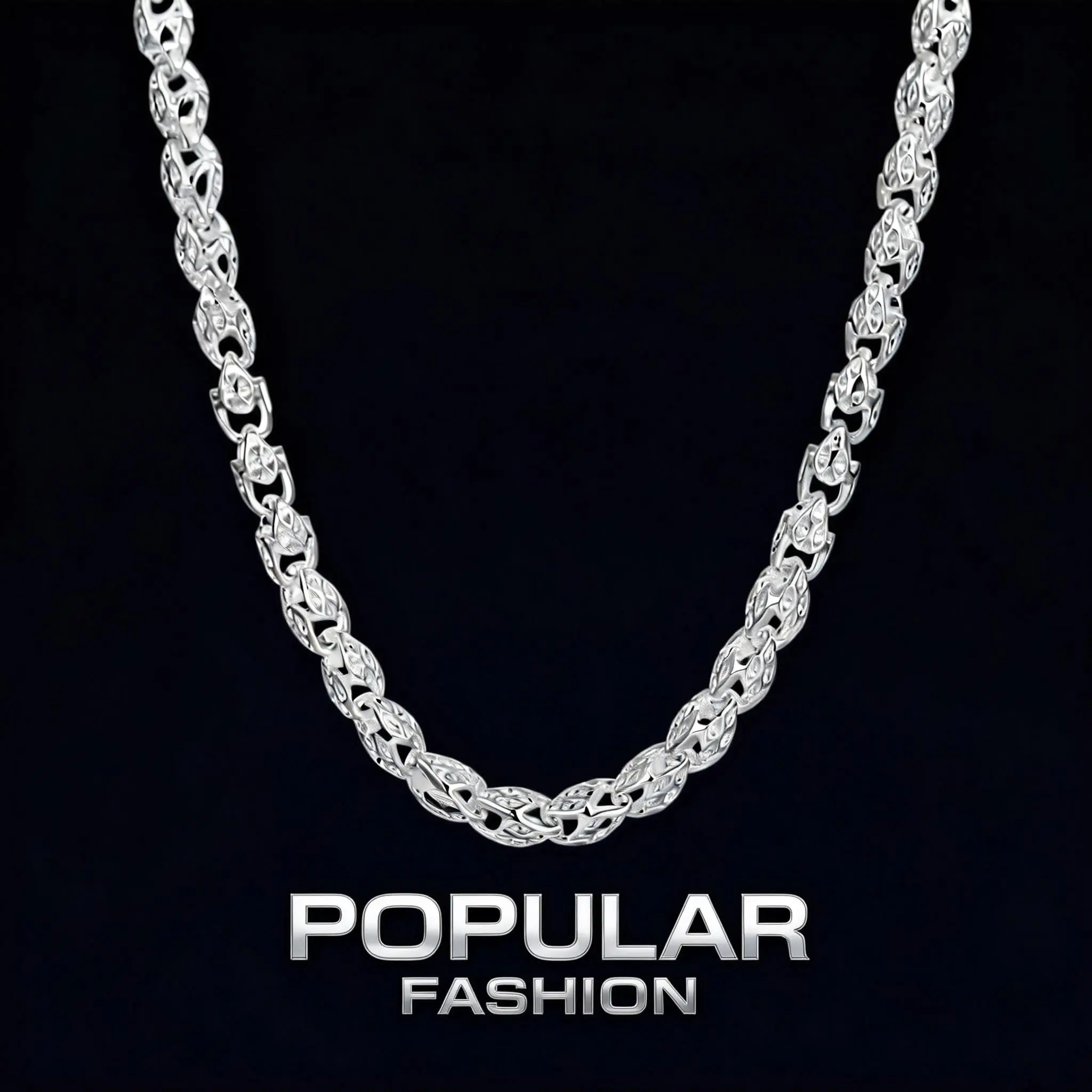 Must-have 925 Silver Plated 5mm Faucet Chain (50/60cm) Necklace for Man Woman Fashion Party Wedding Accessories Perfect Gifts for everyday wear