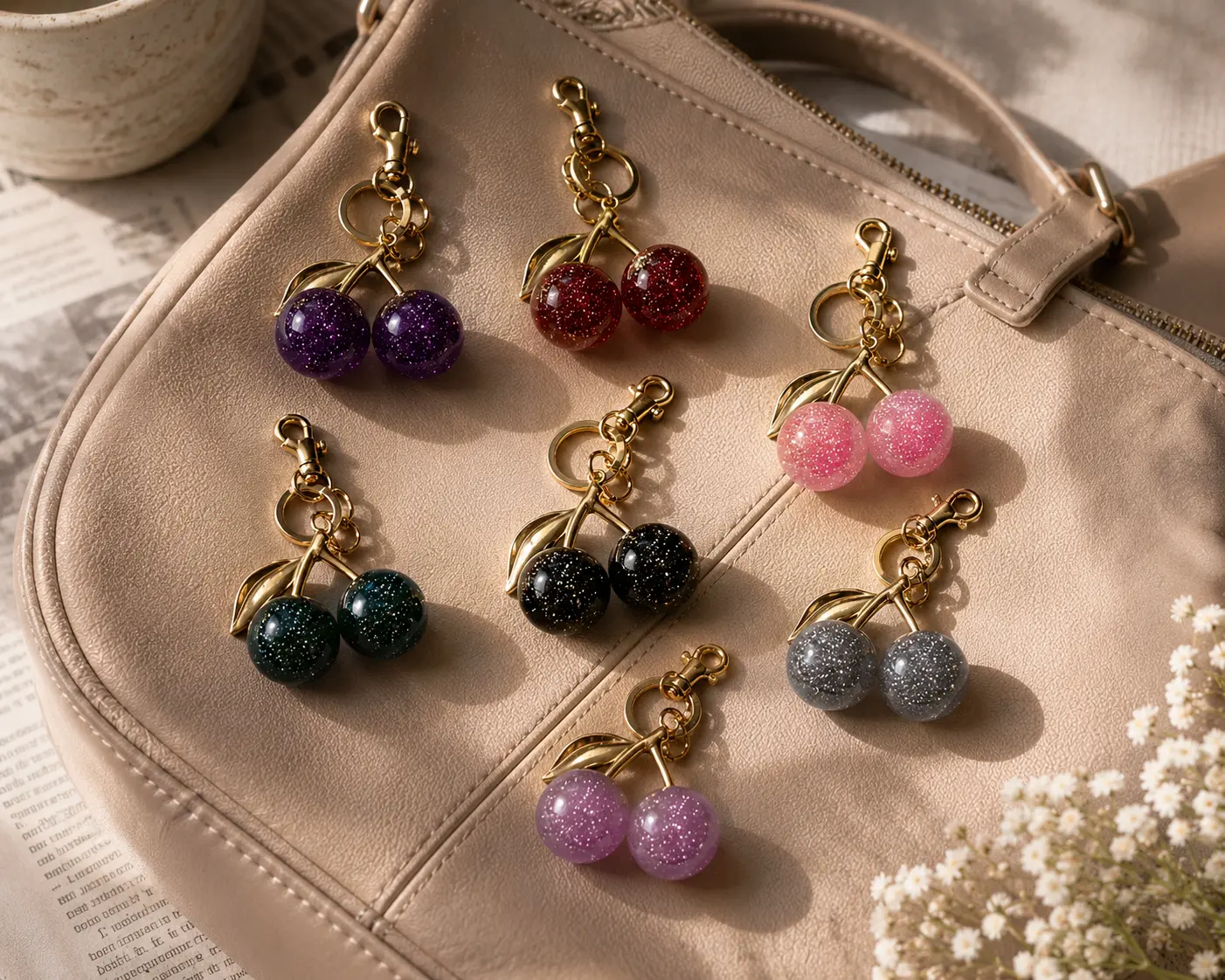 [NEW ARRIVAL] Extra Large Cherry Bag Charm [CHARM]