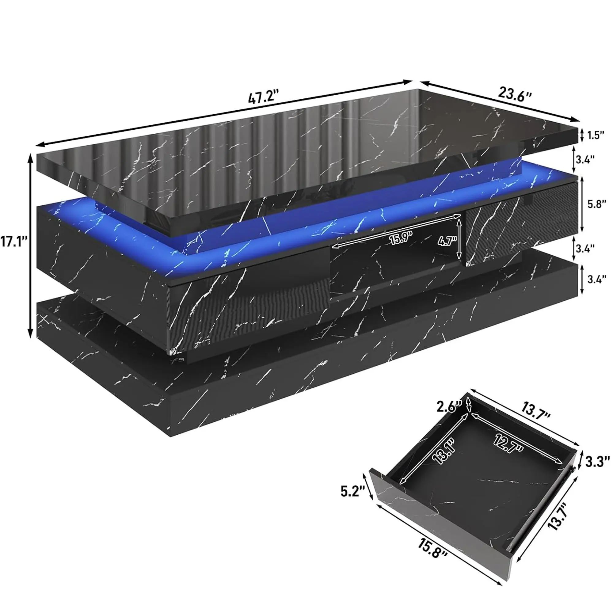 Marbling Black-0812-47.2"