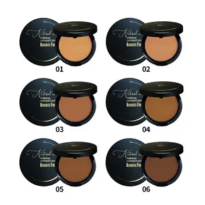 Three-color Powder Compact, Dark Waterproof Powder, Natural Contouring Powder Compact with Powder Puff, Makeup