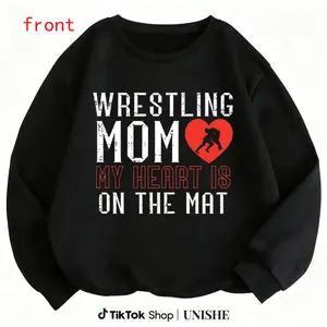 Proud Wrestling Mom Tee Long Sleeve – 100% Wrestler Mama Sweatshirt