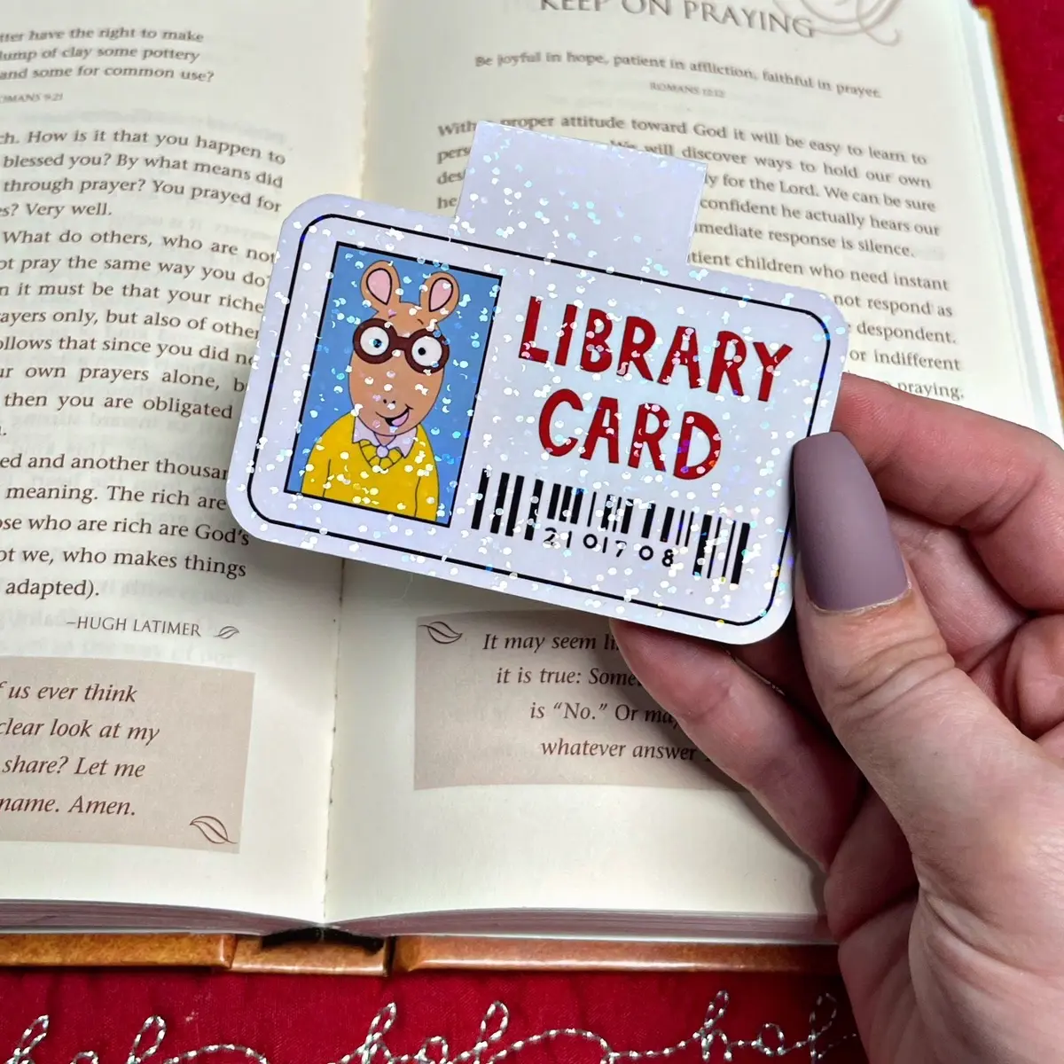 Library Card Magnetic Bookmark